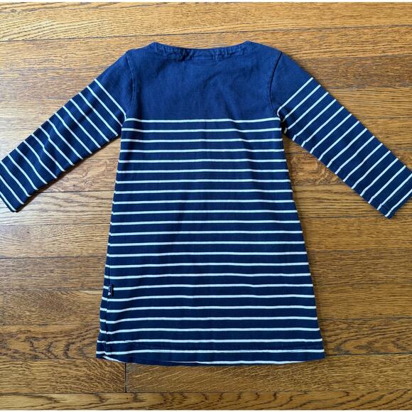 Jojo Maman Girls' Blue Striped Dress Size 18-24 Months - Picture 4 of 4